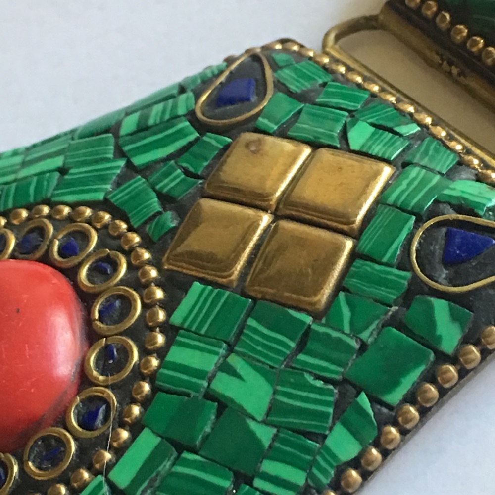 Boho Ethnic Statement Necklace Stone Chips - image 4